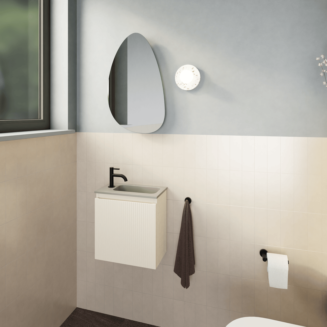 Luca Varess Organic miroir toilette organique 40 x 65 cm