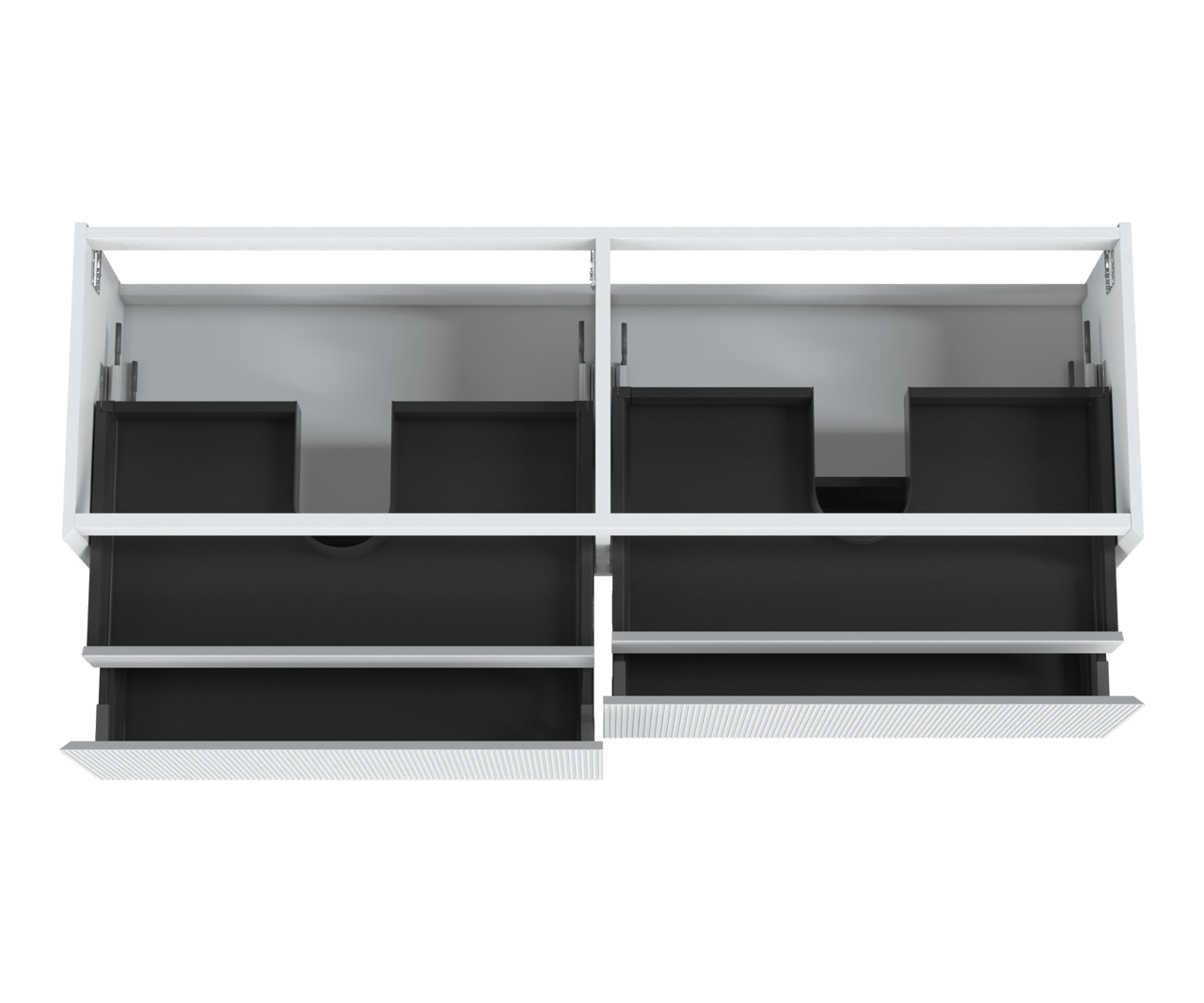 Balmani Fila by Mitra meuble sous-lavabo suspendu 180 x 55 cm blanc mat 4 tiroirs