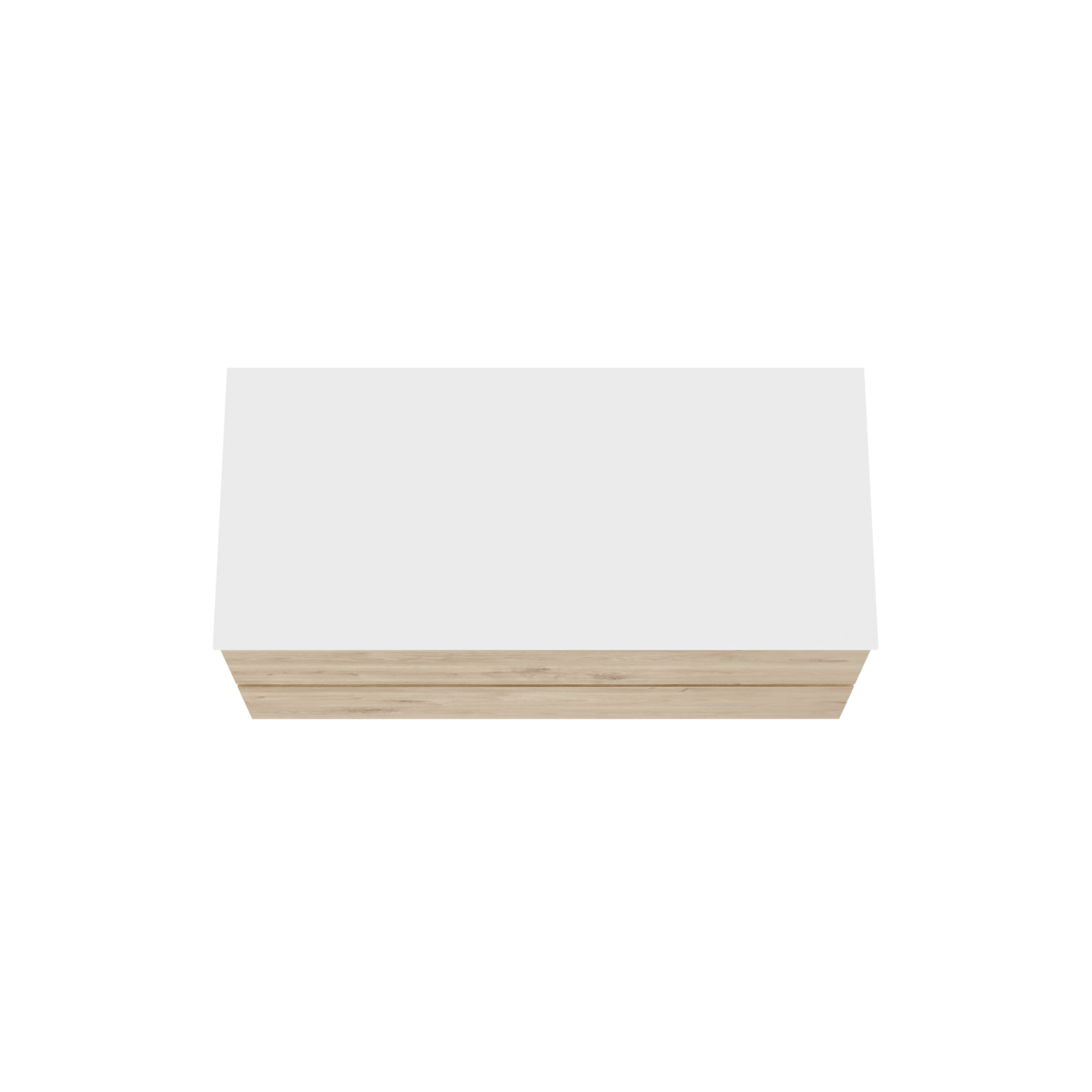 Balmani Lucida meuble salle de bains suspendu 120 x 55 cm chêne brut avec Stretto tablette simple ou double en solid surface blanc mat