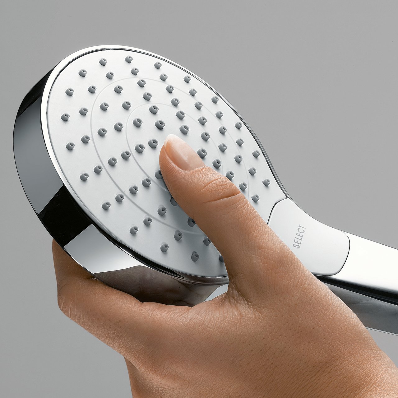 Hansgrohe Croma Select E Ecosmart pommeau de douche 3 fonctions de jet Blanc et Chrome Brillants