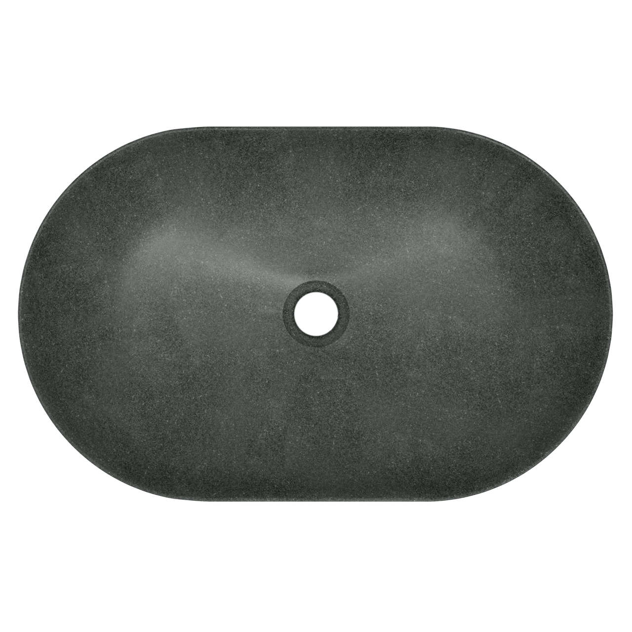 Balmani Still Aufsatzwaschbecken: Granit, poliert, oval, 54 x 34 cm