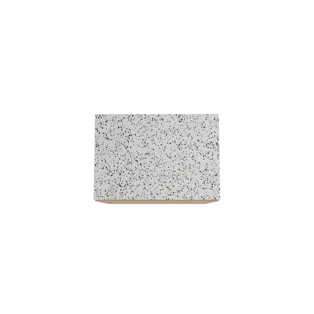 Storke Edge meuble salle de bains à poser 75 x 52 cm chêne brut avec Tavola tablette simple en blanc/noir mat terrazzo