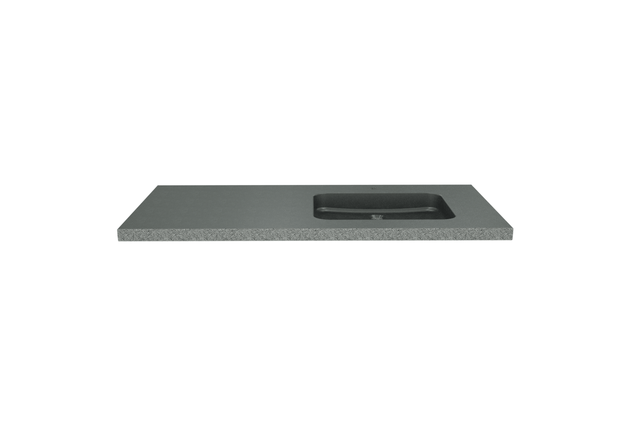 Balmani Napoli Due vasque asymétrique droite granite aiguisé 120 x 55 cm
