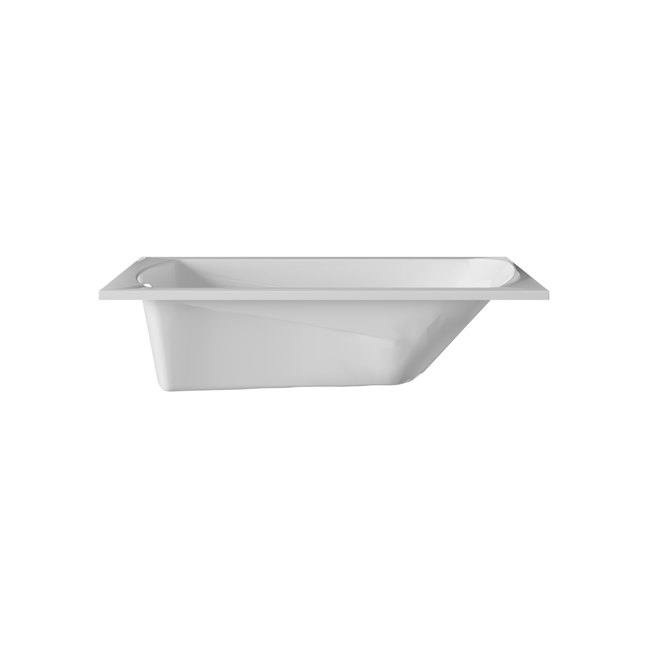 Linie Tessa Mini 1-Personen-Einbaubadewanne: 150 x 70 cm, Acryl, Weiß Glänzend