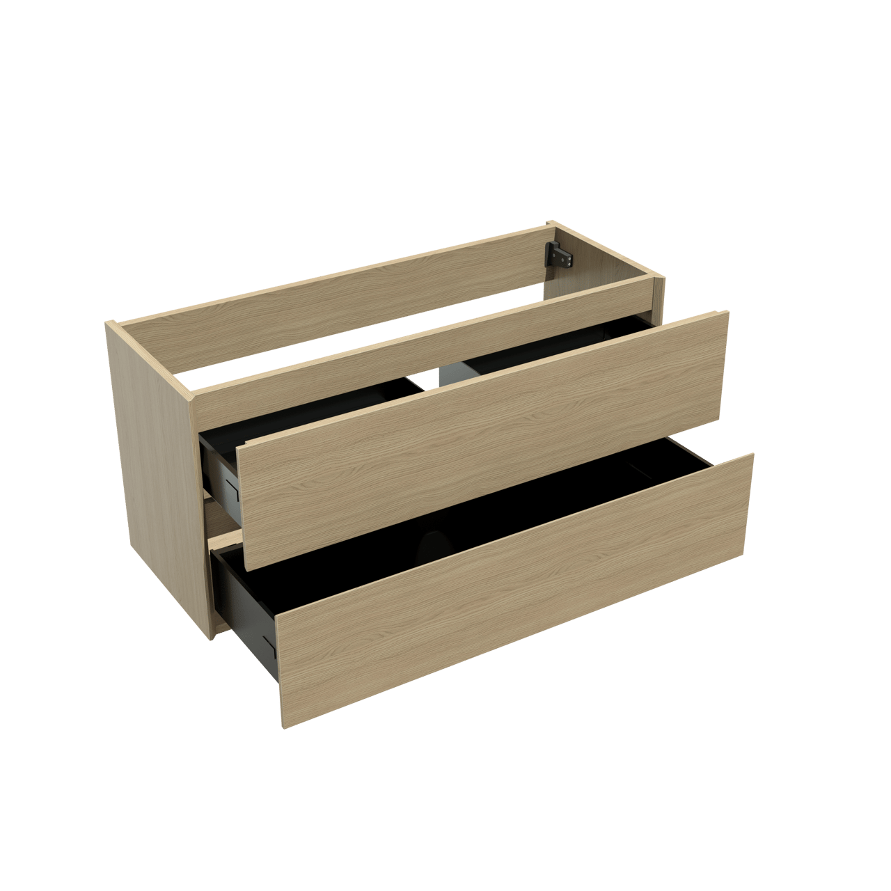 Storke Edge meuble sous-lavabo suspendu 100 x 40 cm chêne naturel 2 tiroirs