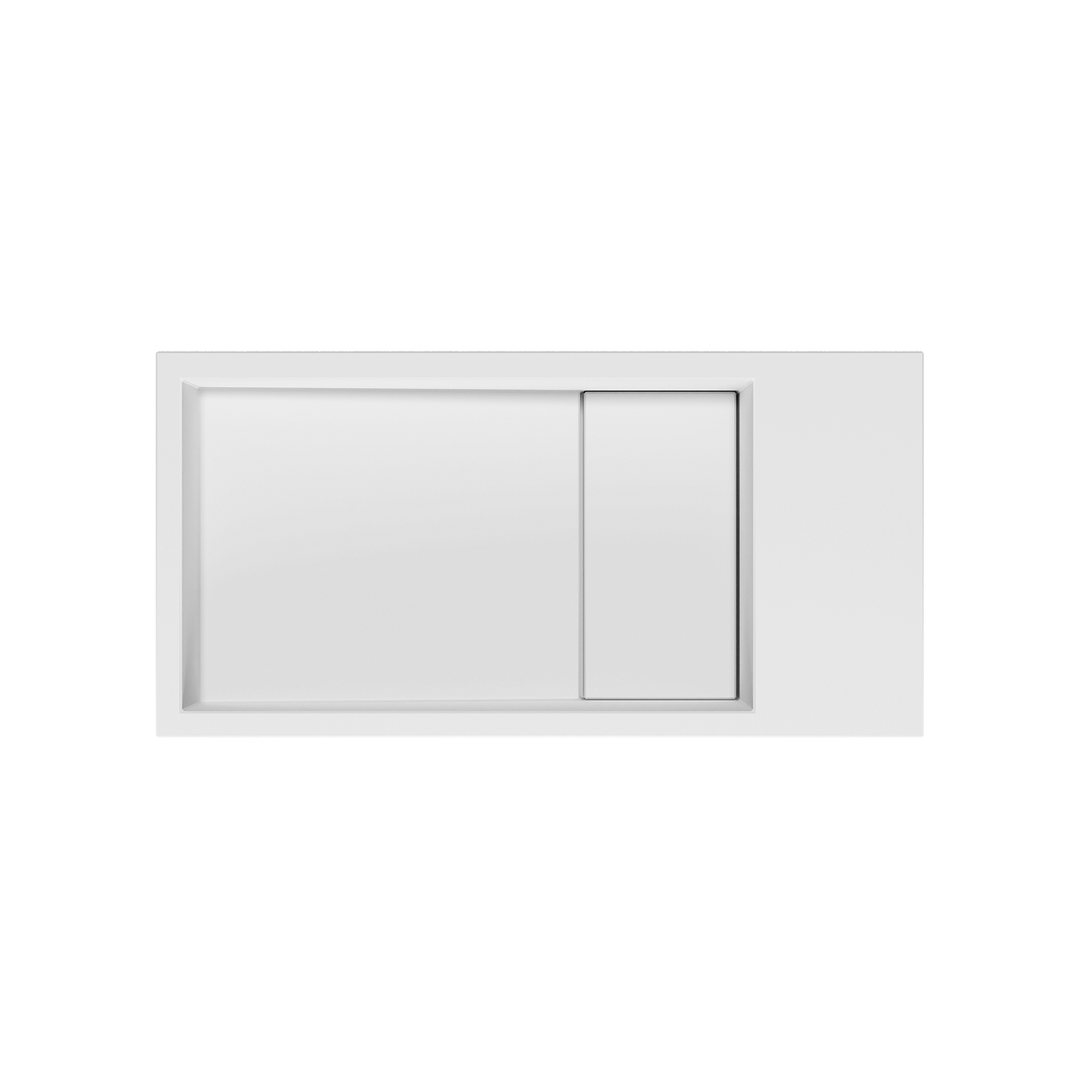 Balmani Mood High lave-mains 36 x 18 cm Solid Surface blanc mat avec porte-serviettes
