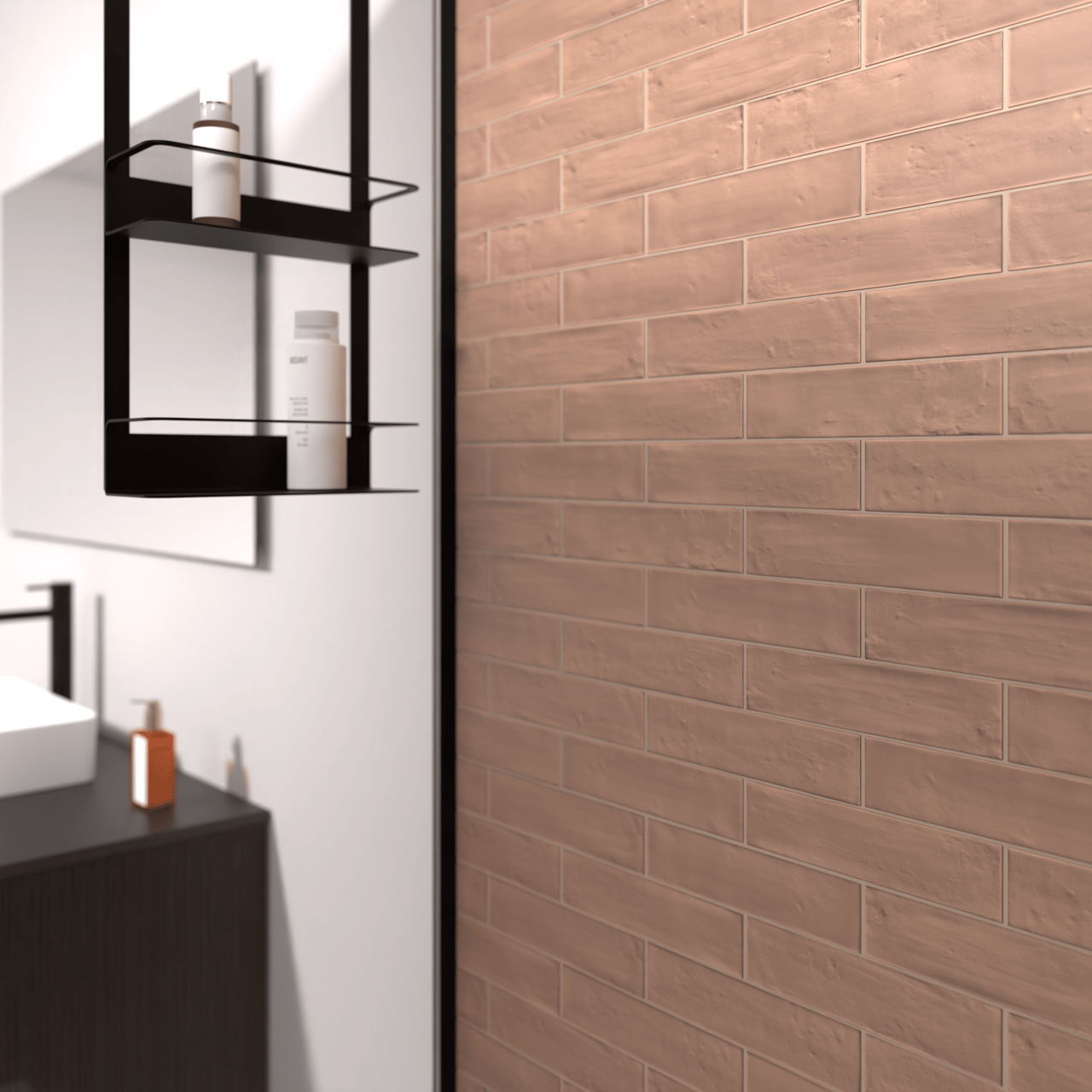Carruzo Barrio keramische wandtegels 32 stuks 6x25cm Tierra