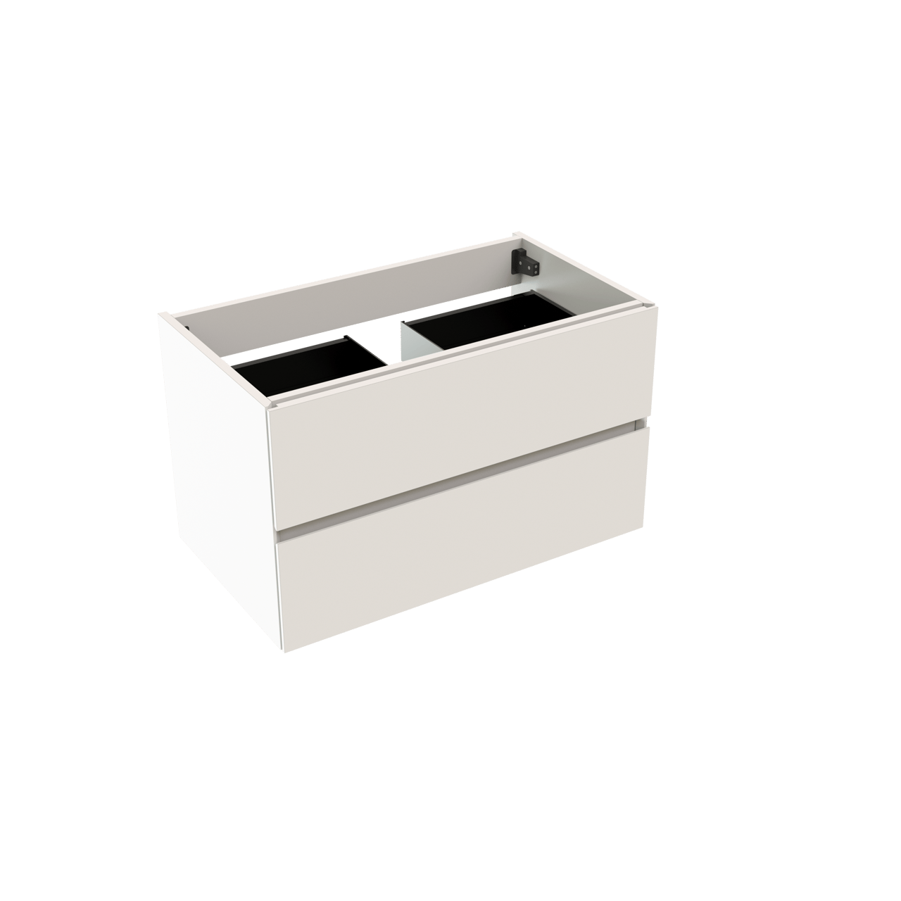 Storke Edge zwevende wastafelonderkast 80 x 46 cm glanzend wit 2 lades