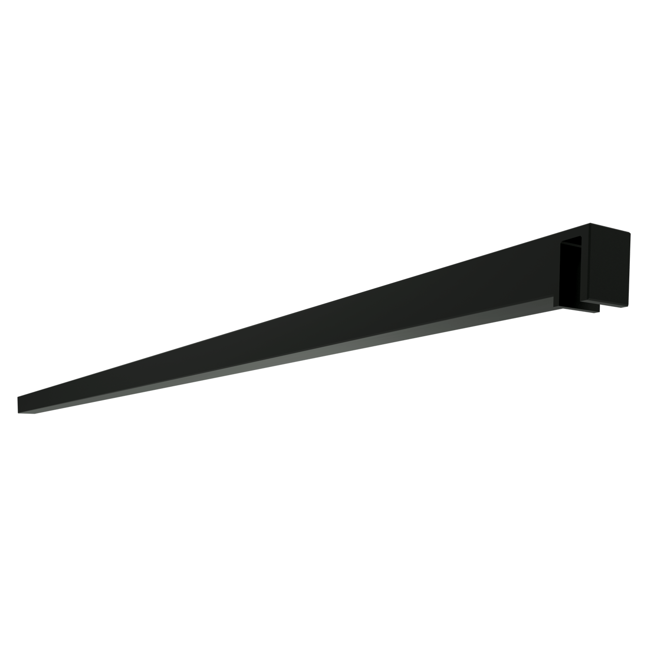 Balmani Modular douche à l'italienne 140 x 200 cm verre lined profil noir mat