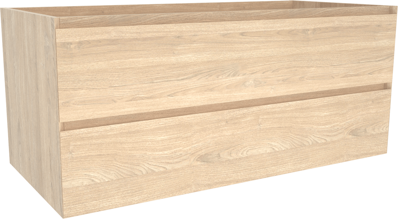 Balmani Mitra zwevende wastafelonderkast 120 x 55 cm fineer natuur eik 2 lades