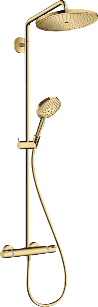 Hansgrohe Croma Select S280 thermostatische kraan regendoucheset Polished Gold Optic