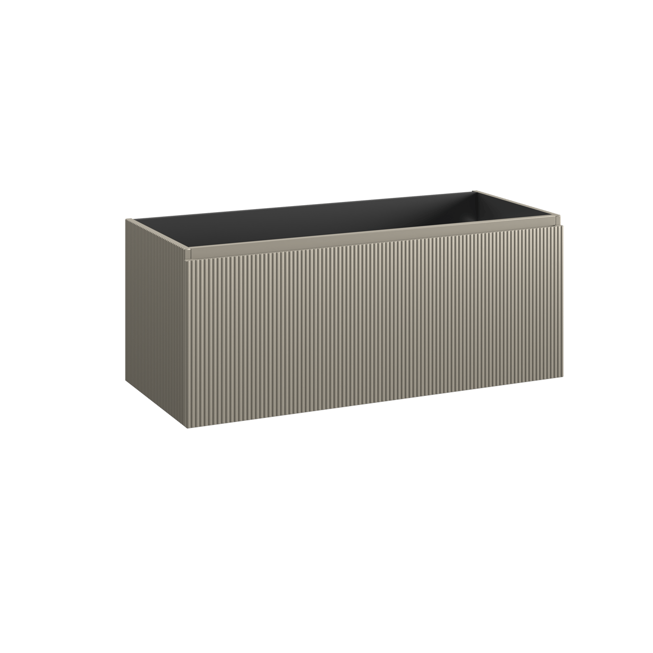Storke Ribs zwevende wastafelonderkast 120 x 52 cm zijdegrijs 2 lades