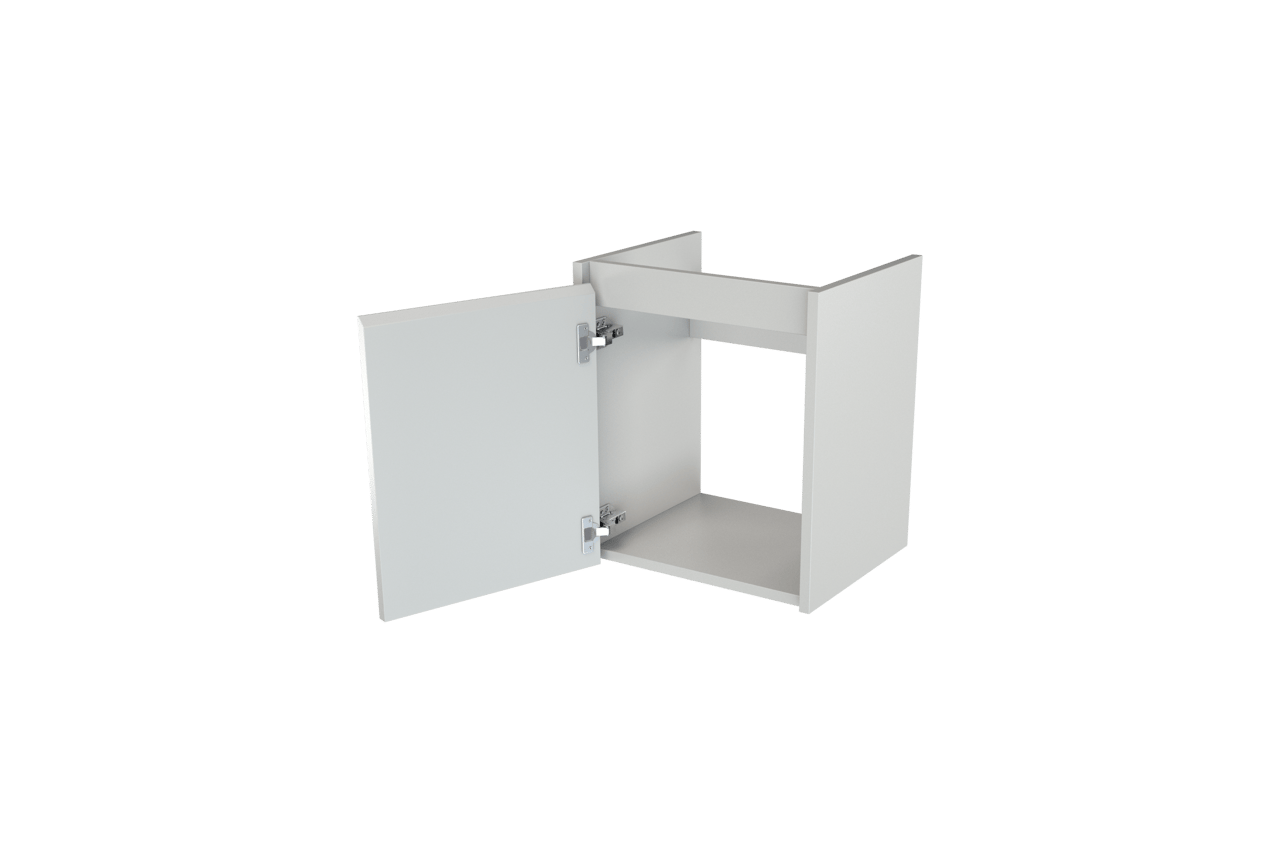 Storke Seda hängender Waschbeckenunterschrank: 45 x 35 cm, Weiß matt, mit Tür