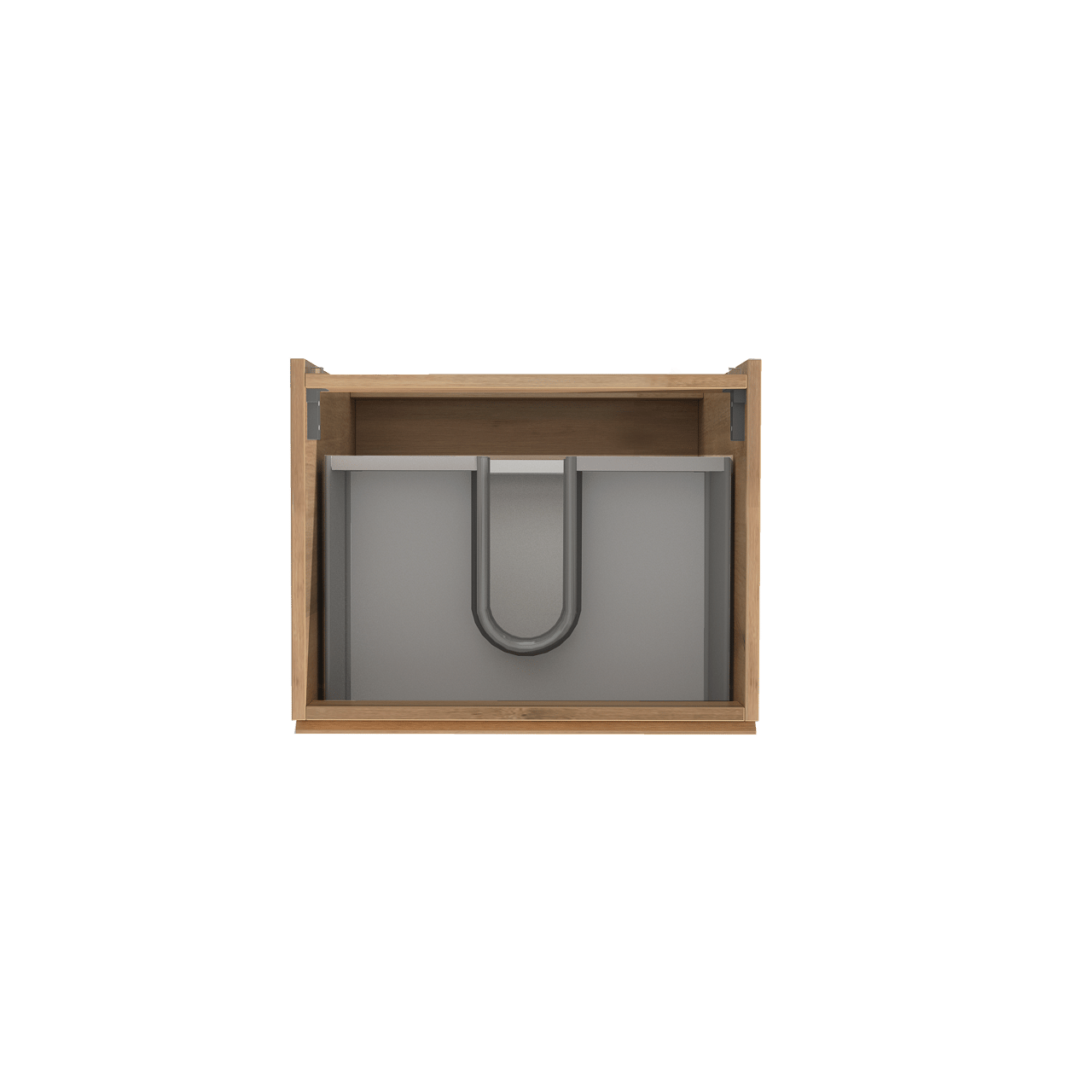Storke Delta meuble sous-lavabo a poser 60 x 48 cm chêne naturel 3 tiroirs