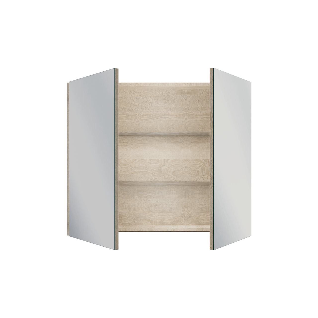Linie Montro spiegelkast 90 x 75 cm wit eiken
