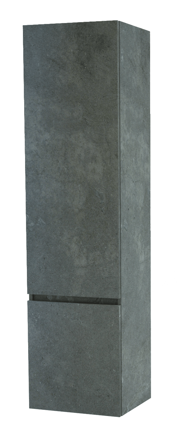 Balmani Cubo/Lucida hängender Hochschrank, rechts, Beton dunkelgrau, 45 x 35 x 169 cm
