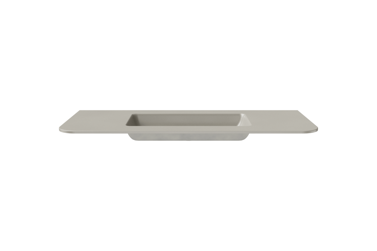 Balmani Moon plan simple top solid soie grise matte 130 x 55 cm