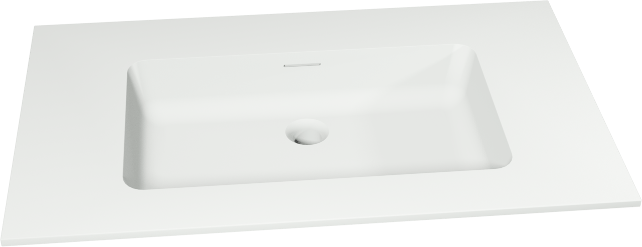 Storke Mata Einzelwaschtisch, Solid Surface matt, 85 x 52 cm