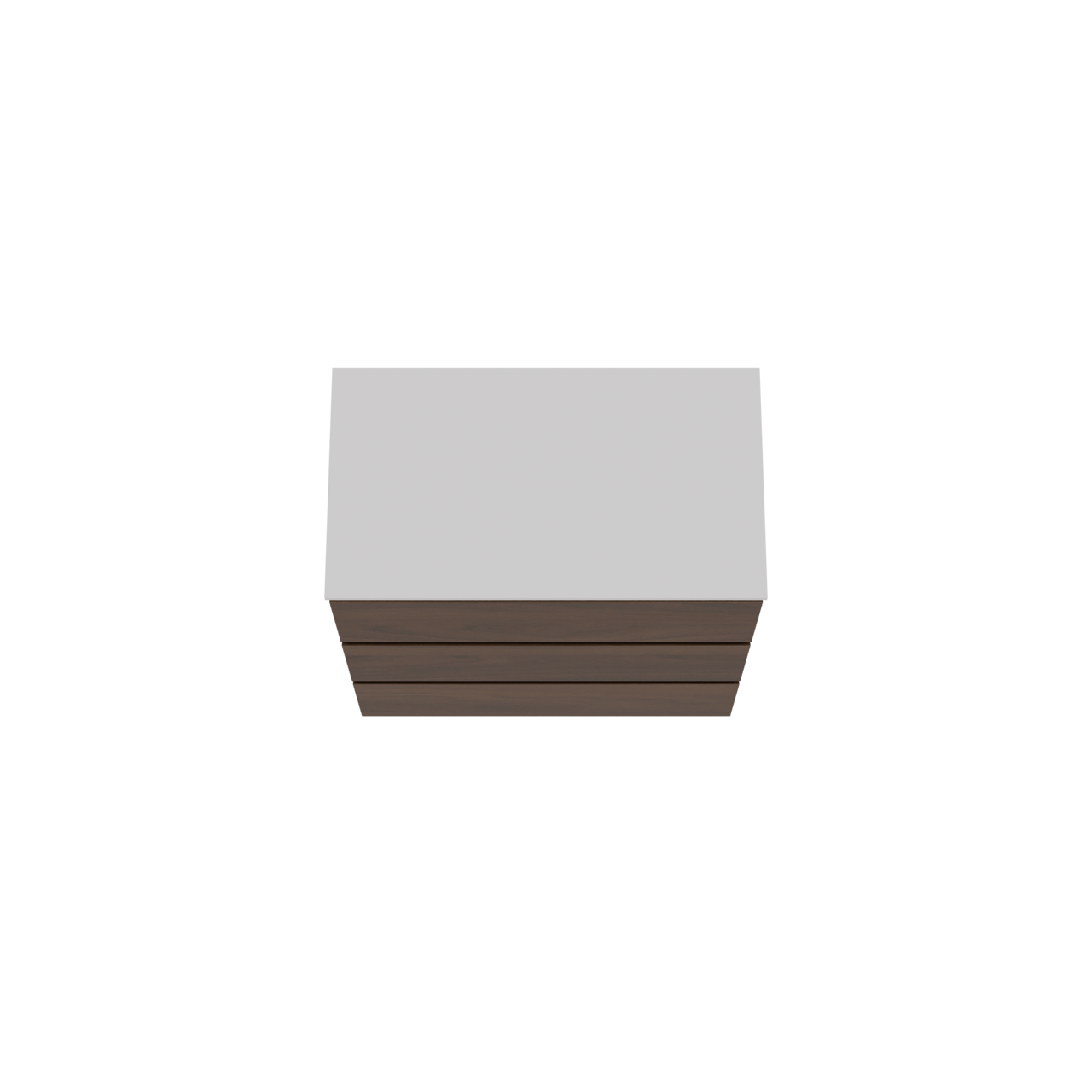 Storke Edge staand badkamermeubel 80 x 46 cm notelaar met Tavola enkel tablet in solid surface mat wit