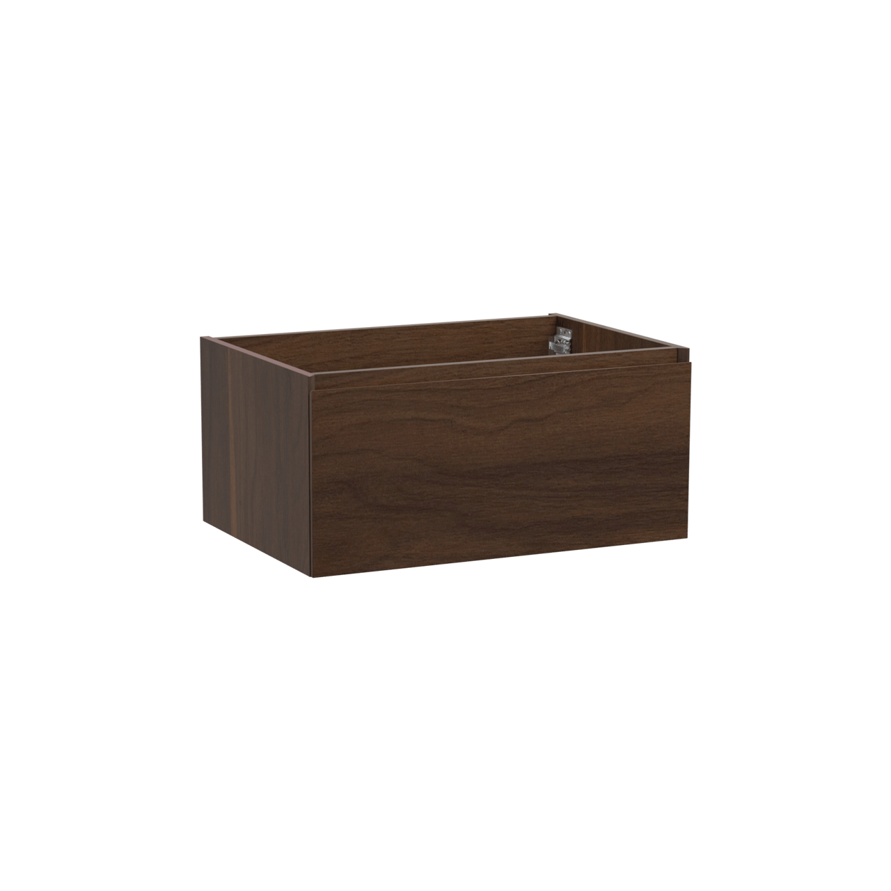 Storke Edge zwevende wastafelonderkast 75 x 52 cm notelaar 1 lade