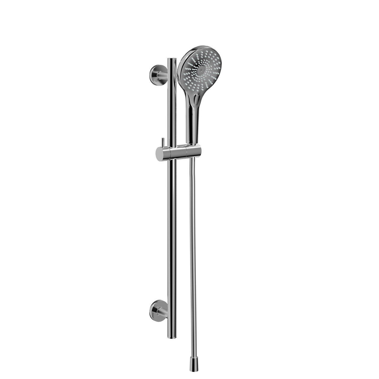 Blaufoss Onos barre de douche 70 cm avec douchette 13 cm 3 fonctions Chrome Brillant