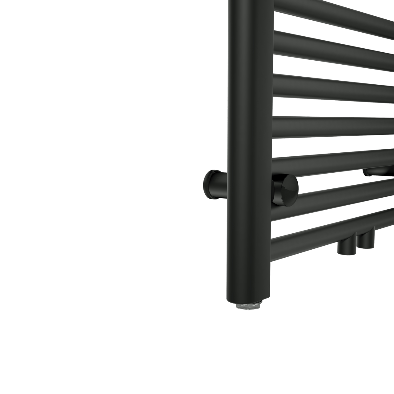 Vipera Kanza enkele handdoekradiator 50 x 120 cm elektrische verwarming mat zwart zij- en middenaansluiting 500W, weerstand inbegrepen