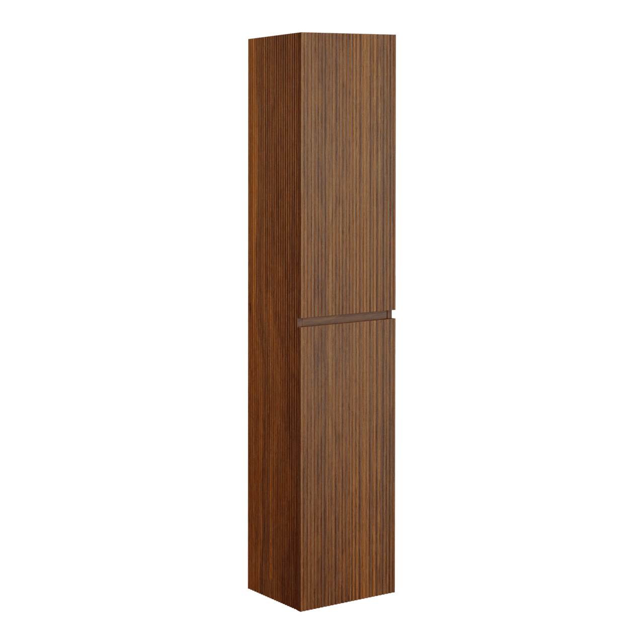 Linie Lado Ribs hängender Säulenschrank Nussbaum 35 x 30 x 170 cm Vert. Sym. Rippe
