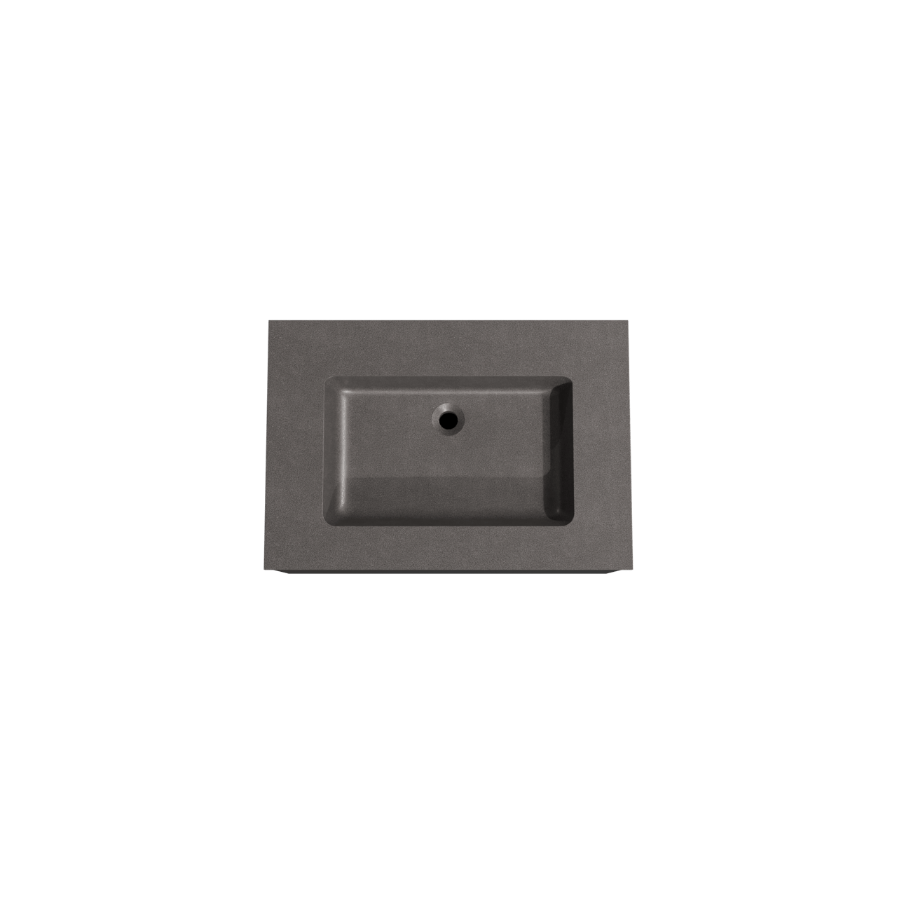 Storke Edge meuble salle de bains suspendu 75 x 52 cm noir mat avec Scuro plan simple en quartz noir mat