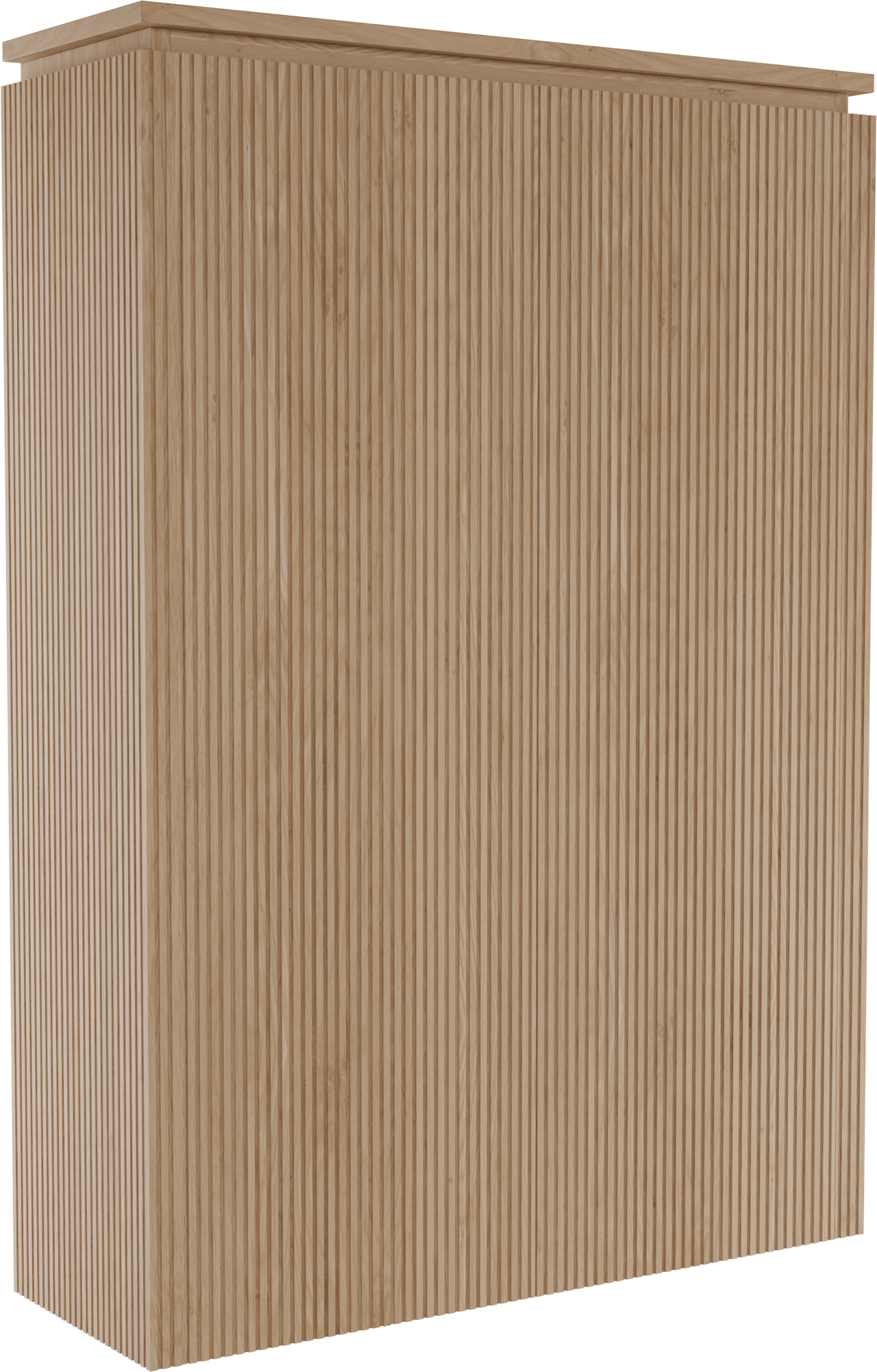 Balmani Eclips Ribs zwevende kolomkast natuur eiken 90 x 32 x 130 cm vert. sym. groef