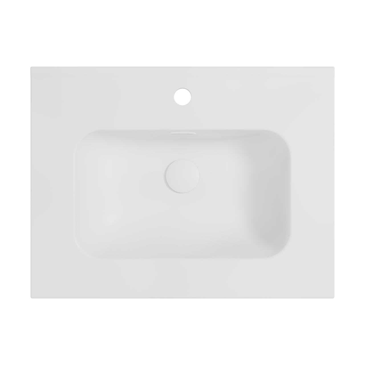 Balmani Nostra lavabo simple porcelaine blanc mat 60 x 46 cm