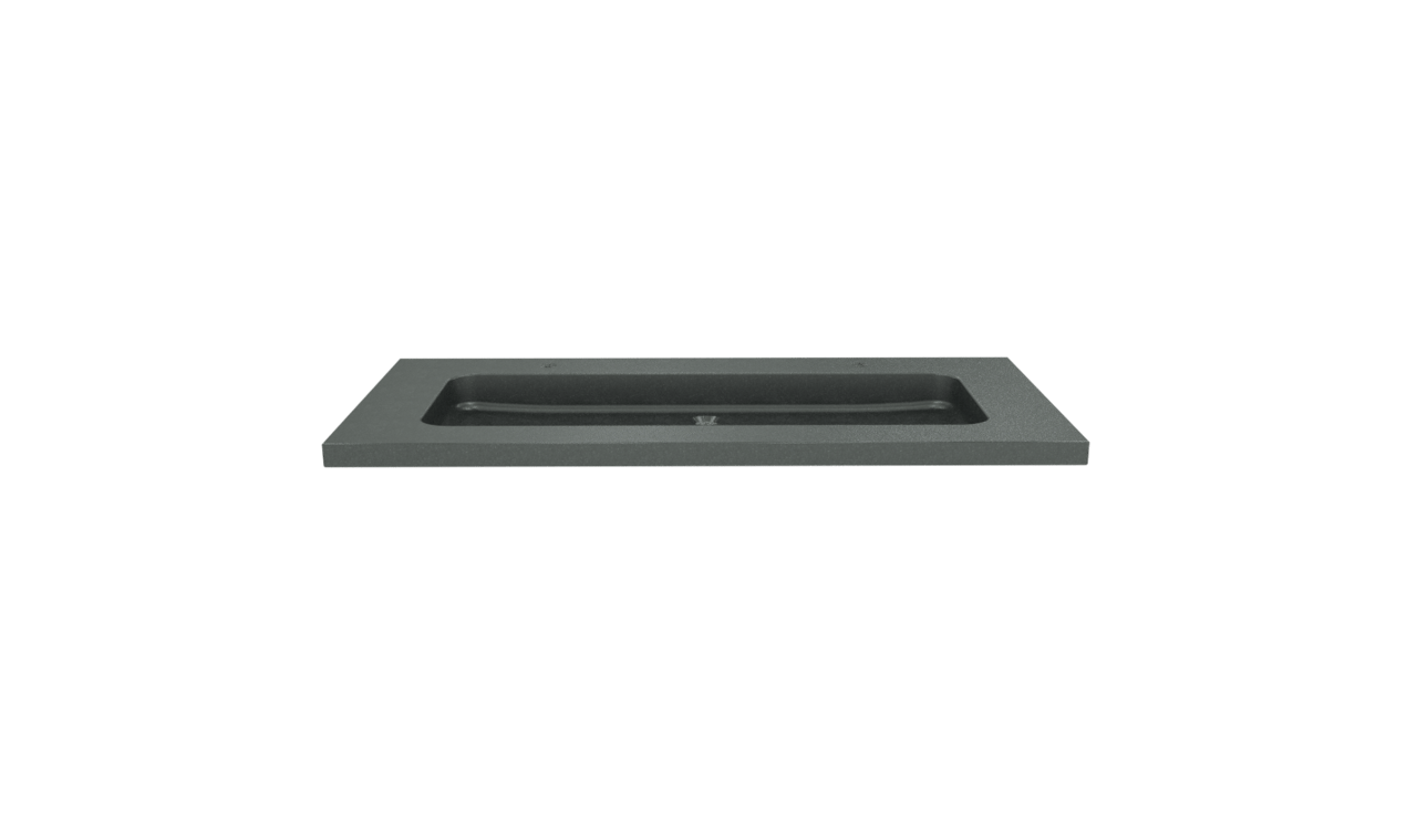 Balmani Napoli enkele wastafel voor 2 kraangaten verzoete graniet 120 x 55 cm