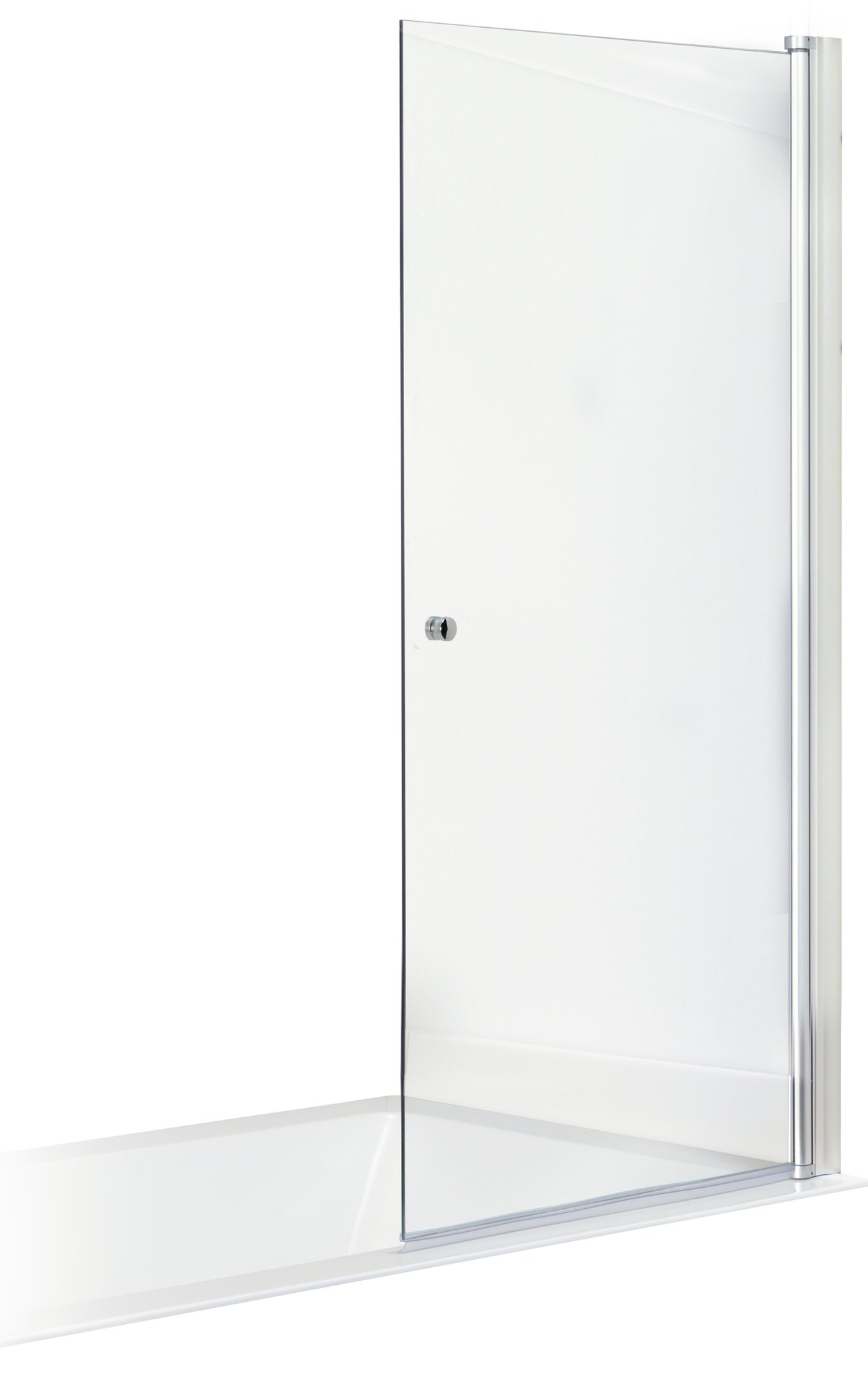 Luca Varess Cyrus enkele badwand 85 cm helder glas chroom profiel