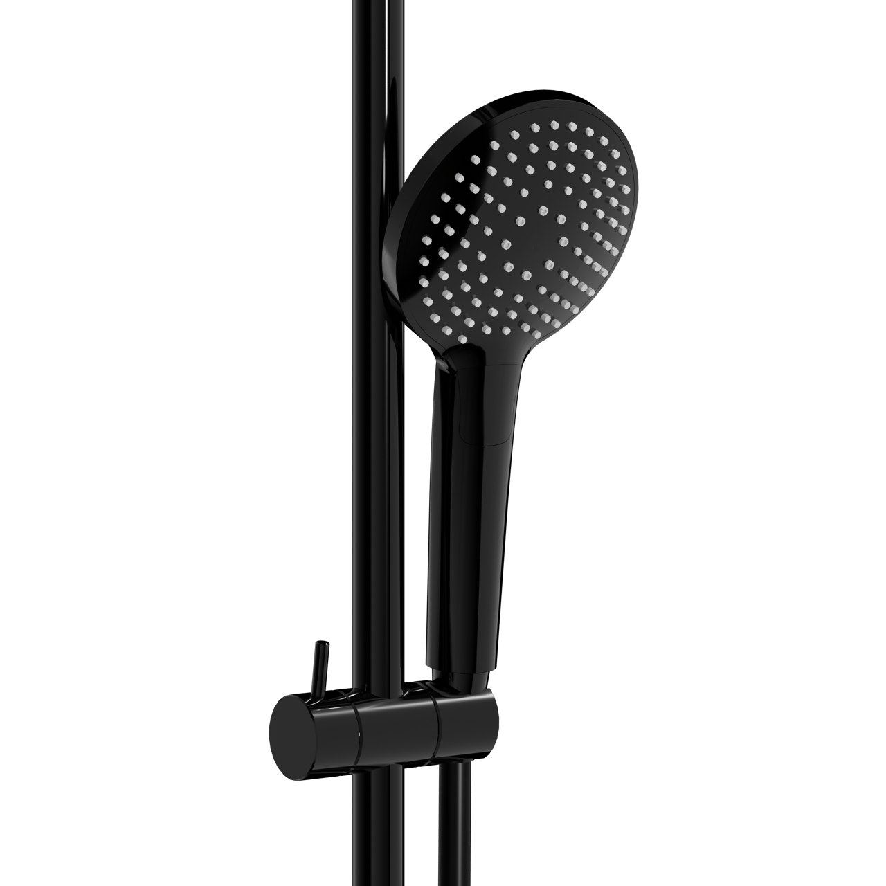 Blaufoss Round 300 colonne de douche de pluie robinet thermostatique Noir Brillant