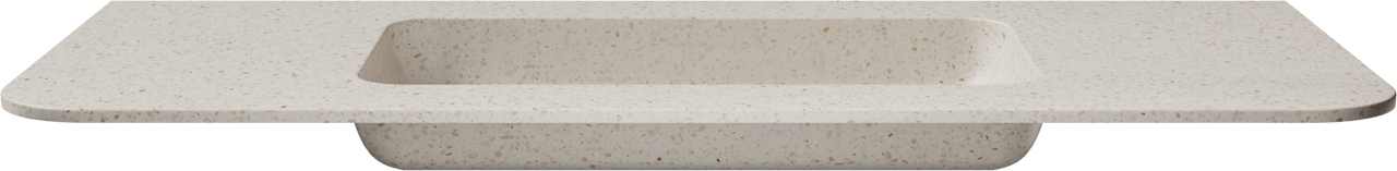 Balmani Moon simple vasque Desert Pearl Terrazzo 130 x 55 cm
