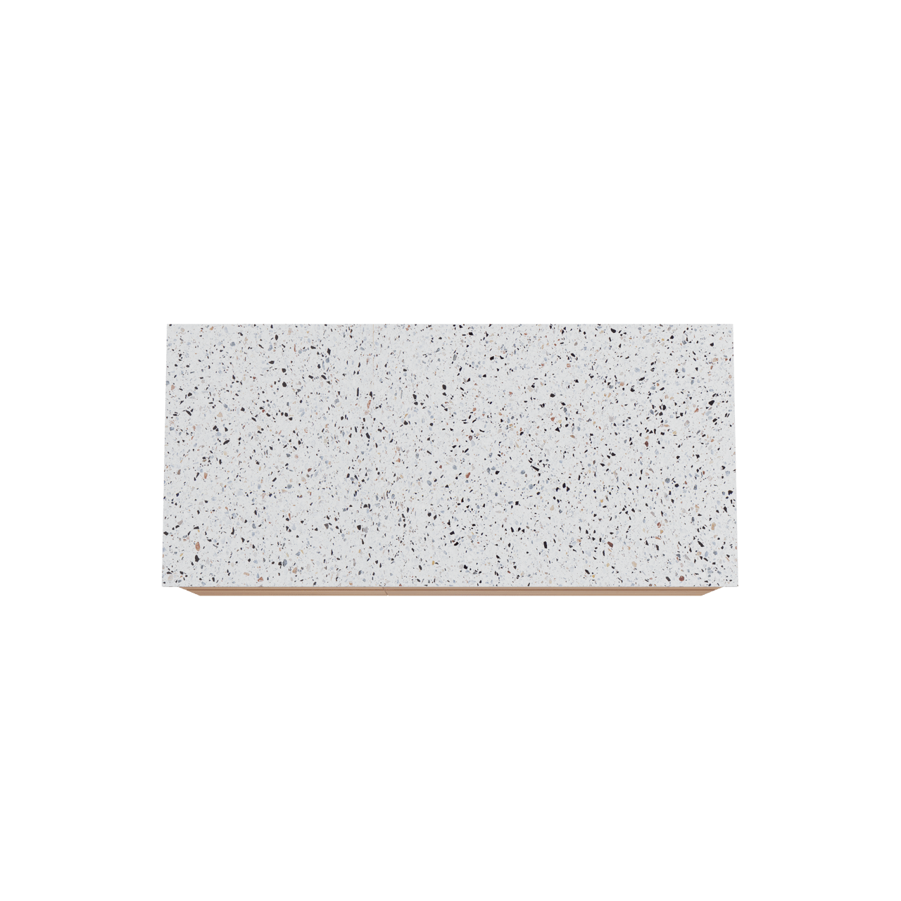 Balmani Mitra meuble salle de bains suspendu 120 x 55 cm teck avec Stretto tablette simple ou double en blanc/noir mat terrazzo