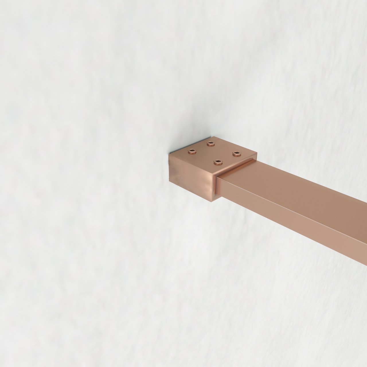 Balmani Modular inloopdouche 180 x 200 cm helder glas Brushed Rosegold profiel