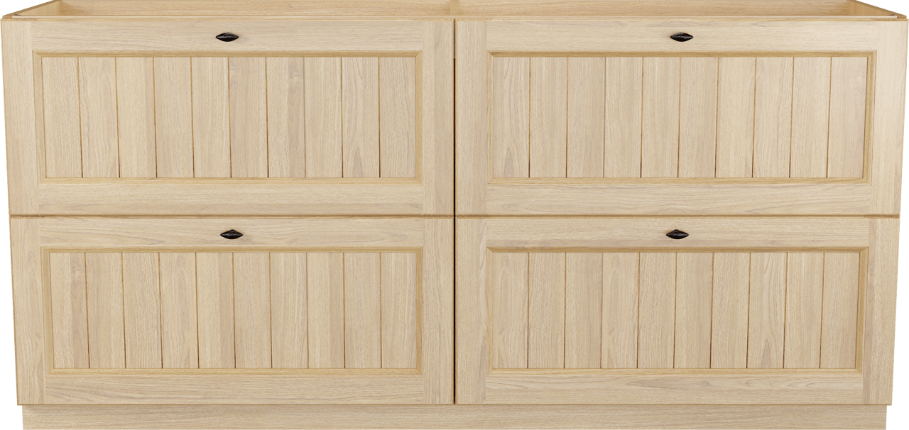 Balmani Lemon staande wastafelonderkast 180 x 55 cm Fineer natuur eik 4 lades