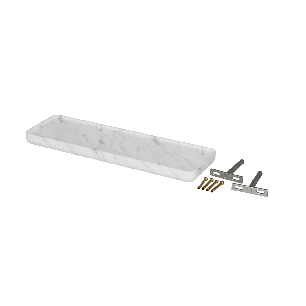 Balmani Tray étagère murale Marbre Carrara 40 x 12 cm