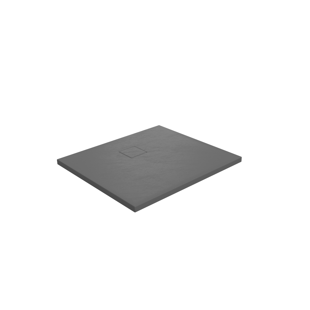 Linie Rumba douchebak 90 x 90 cm acryl donkergrijs leisteenstructuur