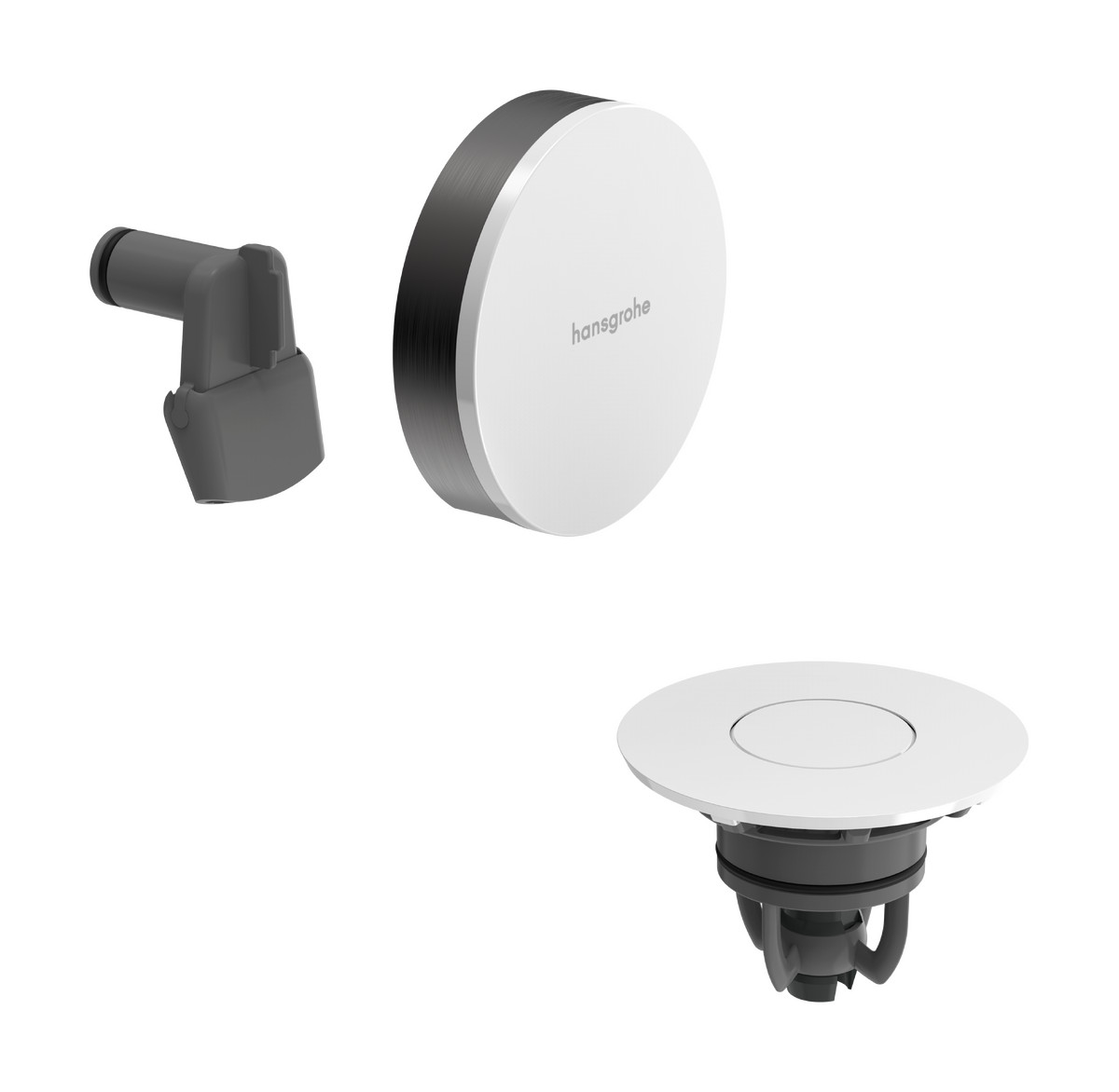 Hansgrohe Exafill set de finition garniture de remplissage, vidage et trop-plein baignoire Brushed Black Chrome