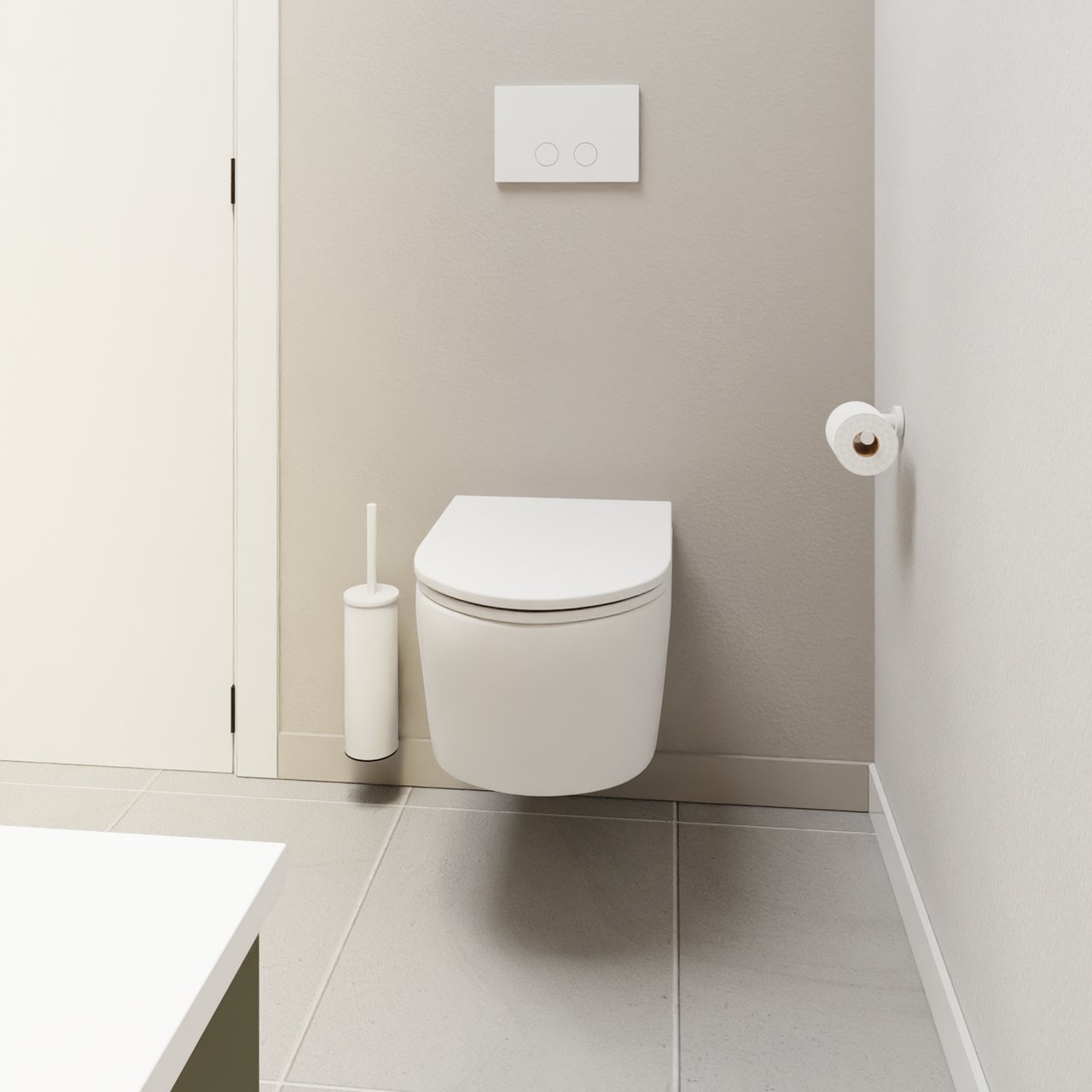 Luca Varess Zeno hangtoilet glanzend wit randloos