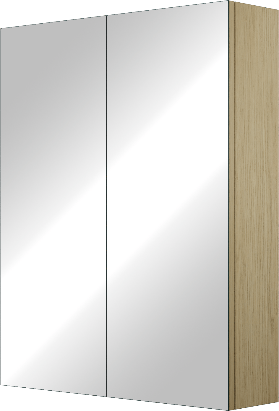 Linie Montro spiegelkast 60 x 75 cm scandinavische eik