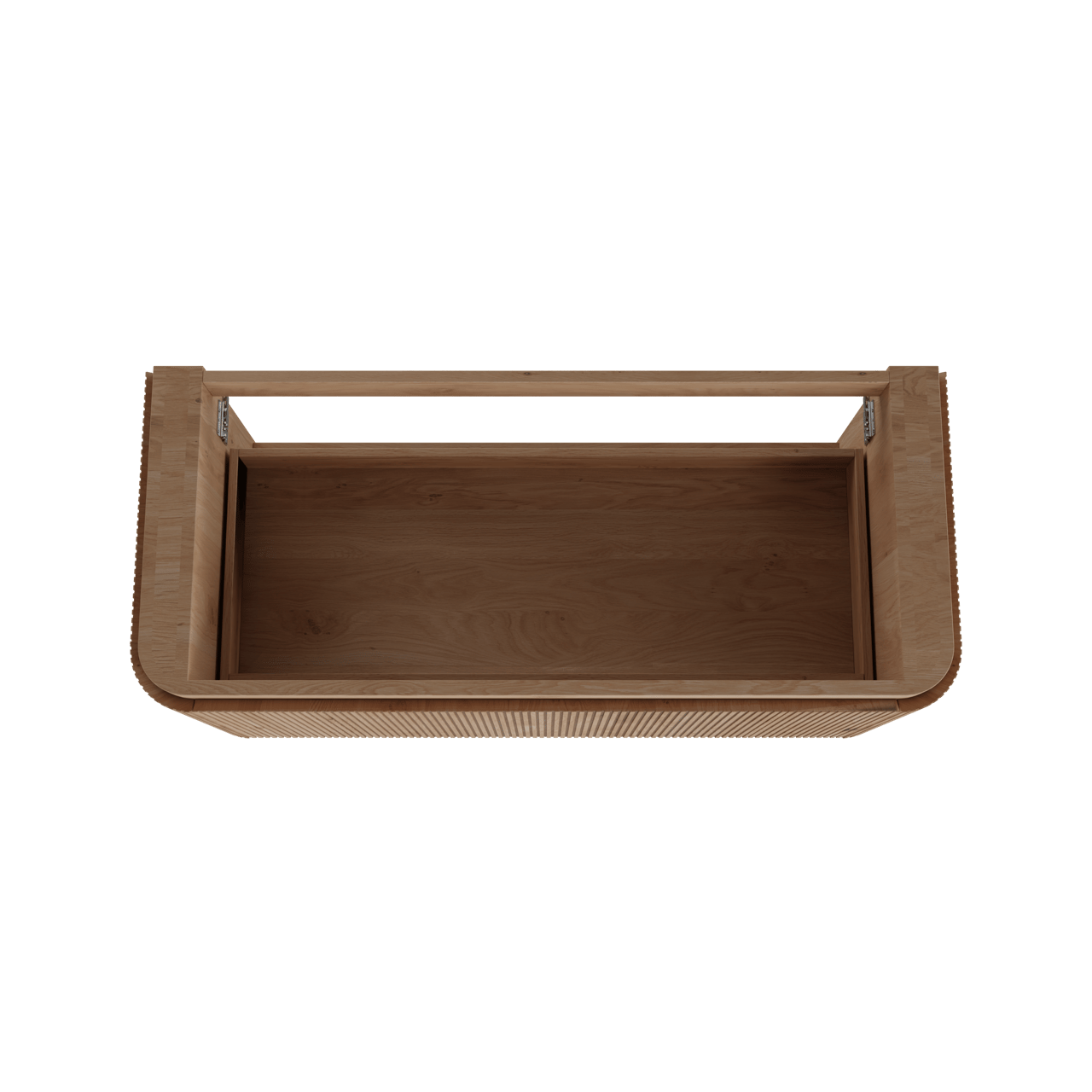Balmani Moon meuble sous-lavabo suspendu 130 x 55 cm Chêne naturelle 2 tiroirs Nervure sym. vert.