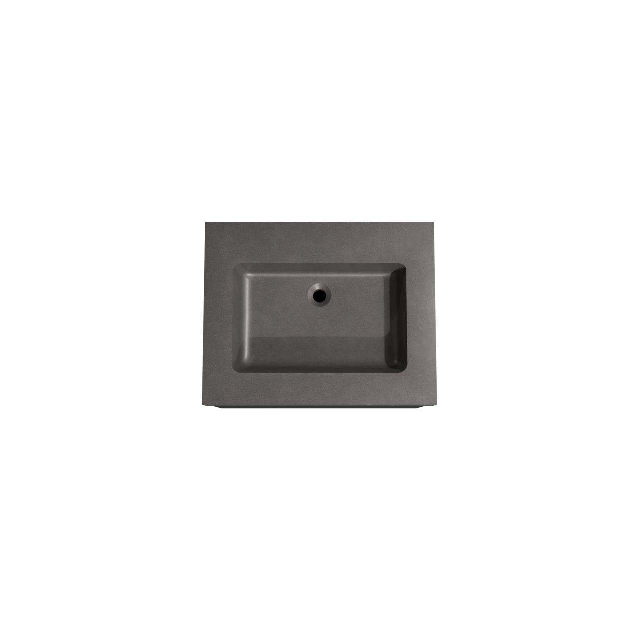 Storke Edge meuble salle de bains suspendu 65 x 52 cm noir mat avec Scuro High plan simple en quartz noir mat