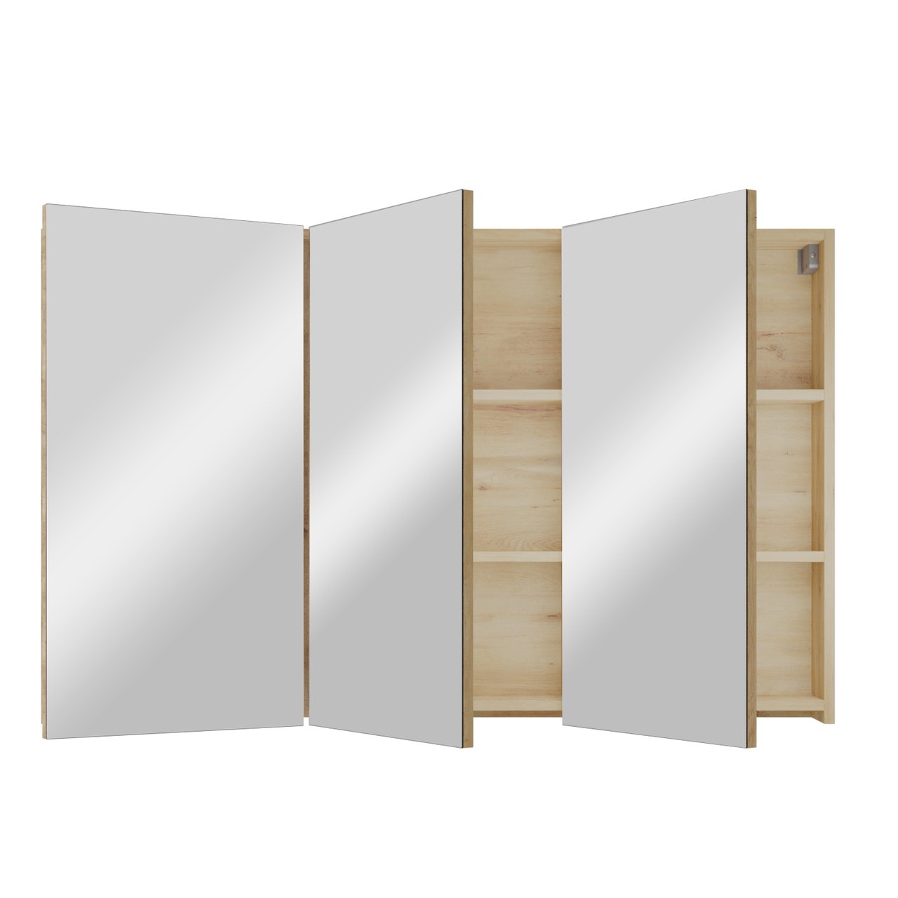 Linie Montro armoire de toilette 100 x 75 cm chêne naturel