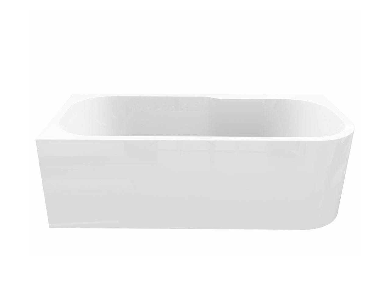 Linie Pietro baignoire d'angle gauche duo 180 x 80 cm acrylique blanc brillant