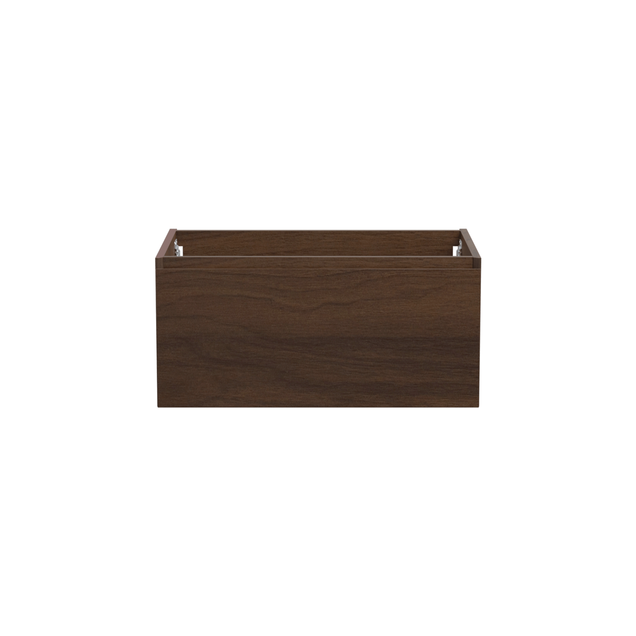 Storke Edge zwevende wastafelonderkast 75 x 52 cm notelaar 1 lade