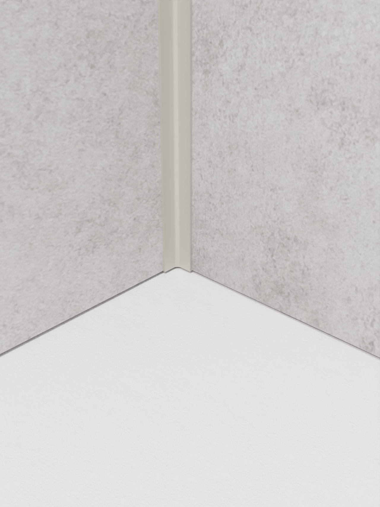 Linie lot de profilés d'angle + profilés latéraux pour panneau mural salle de bain 260 cm beige mat Clermont