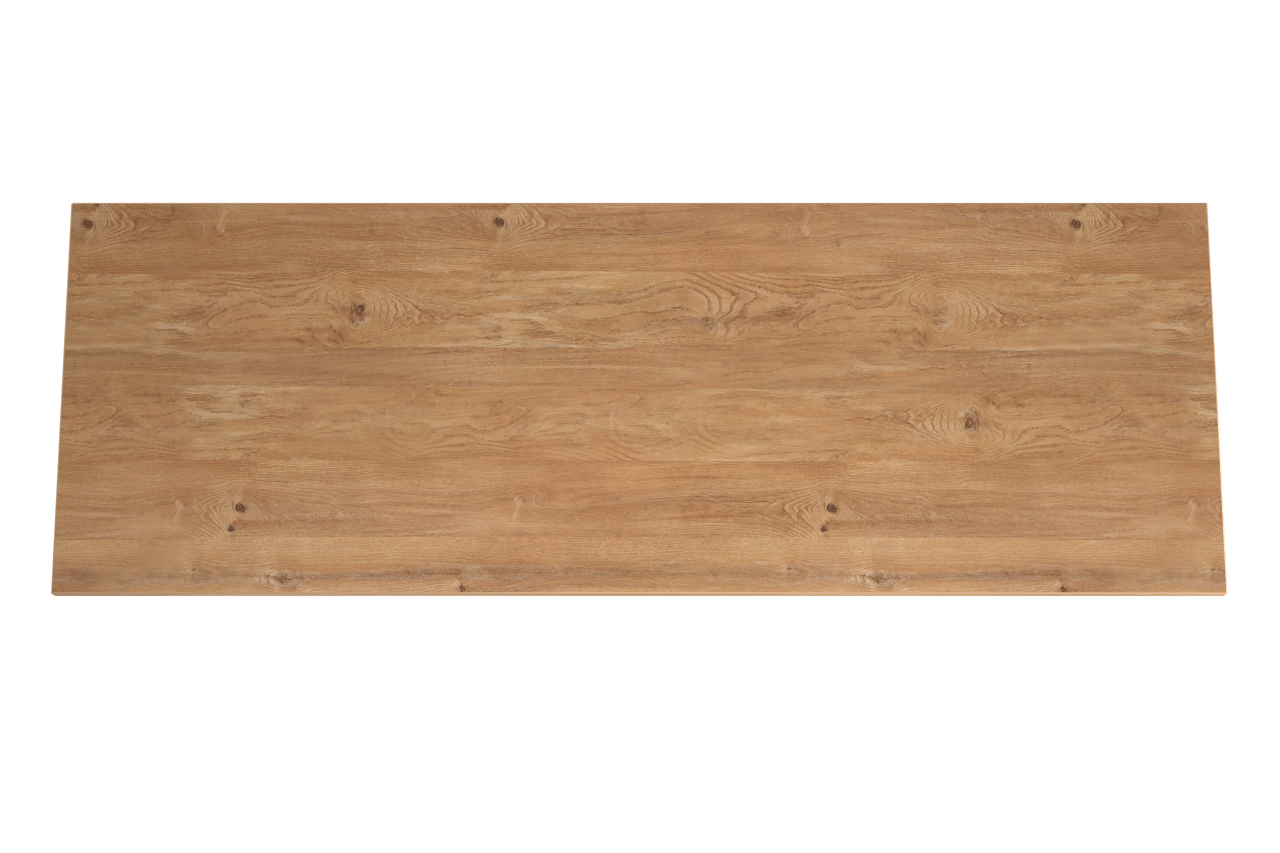 Storke Panton Einzel- oder Doppelwaschtischplatte, Melamin in roher Eiche, 150 x 52 cm