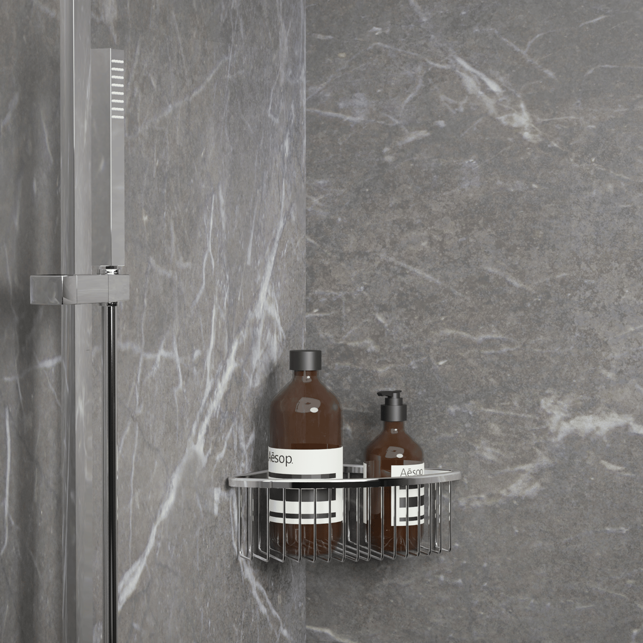 Blaufoss Jenna porte-savon d'angle chrome 20 cm